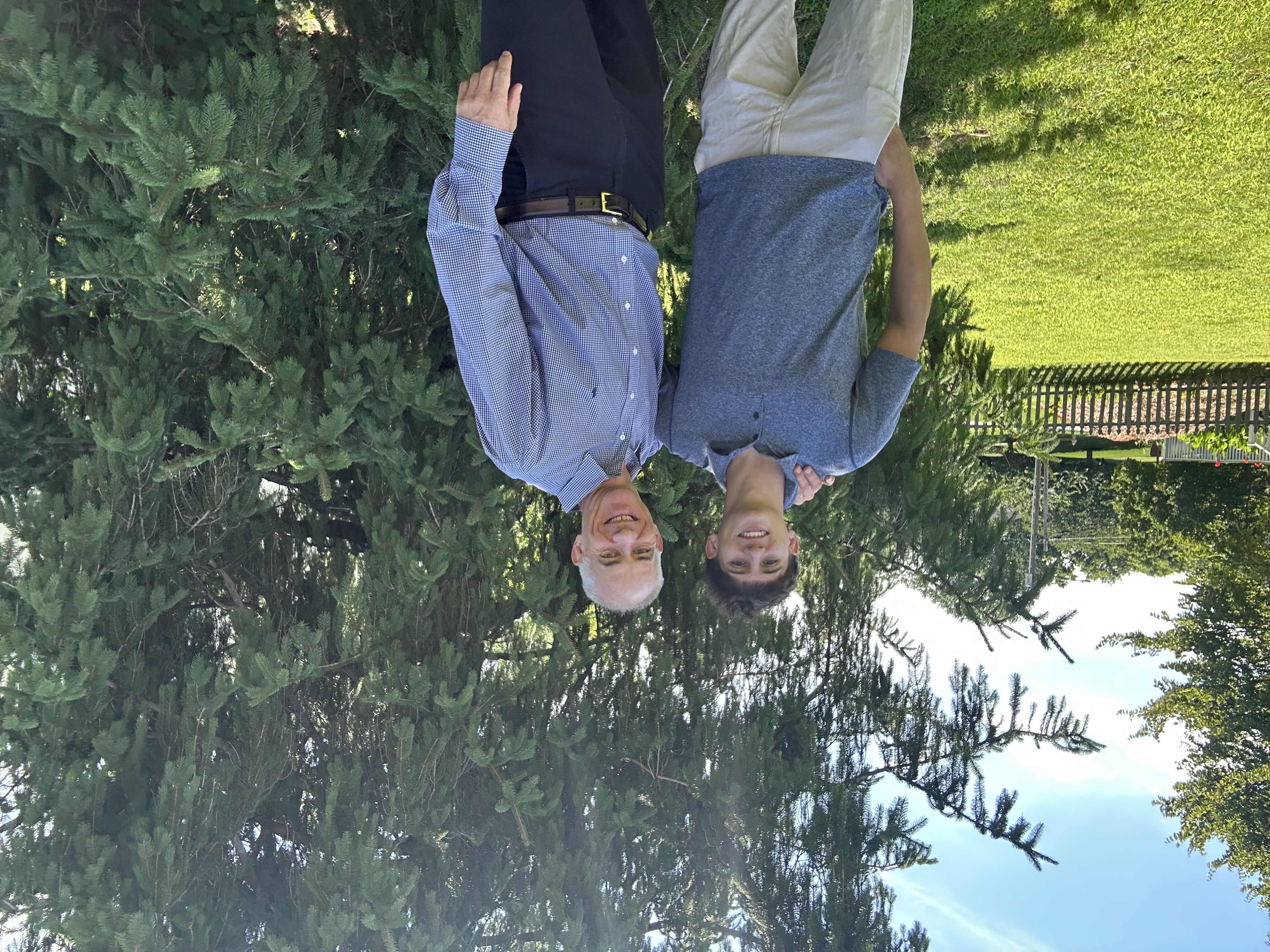 Pax and his dad, Scott, in Franklin, Tennessee